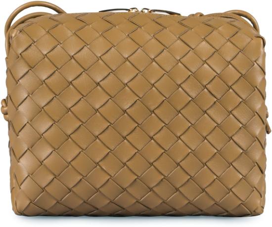  보테가베네타 인트레치아토 램스킨 스몰 루프백 723548V1G11 9894 DARK PRALINEGOLD 9894 DARK PRALINE GOLD - BOTTEGA VENETA