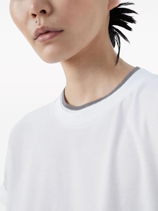 25FW 브루넬로 쿠치넬리 콘트라스트 트리밍 M0T18BD200 C159 - BRUNELLO CUCINELLI