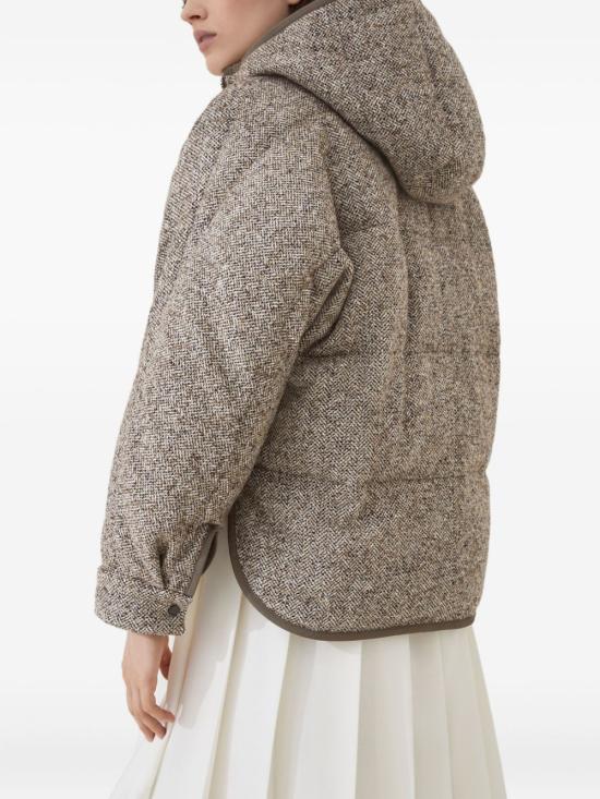 25FW 브루넬로 쿠치넬리 플렉트 버진 울 실크 쉐브론 후드 다운 자켓 MG5307729 C6286 - BRUNELLO CUCINELLI