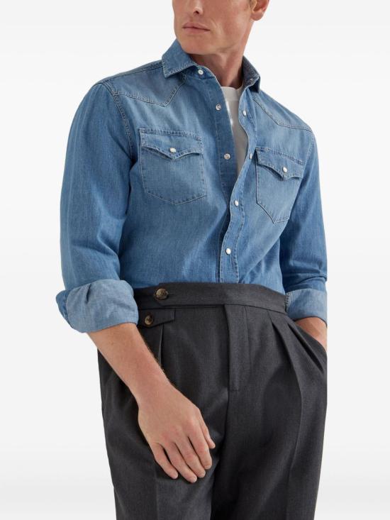 25FW 브루넬로 쿠치넬리 코튼 저지 크루넥 티셔츠 M0B138440 CBH20 - BRUNELLO CUCINELLI