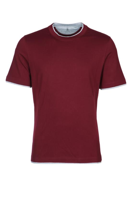 25FW 브루넬로 쿠치넬리 자수 로고 티셔츠 M0B137427 COA16