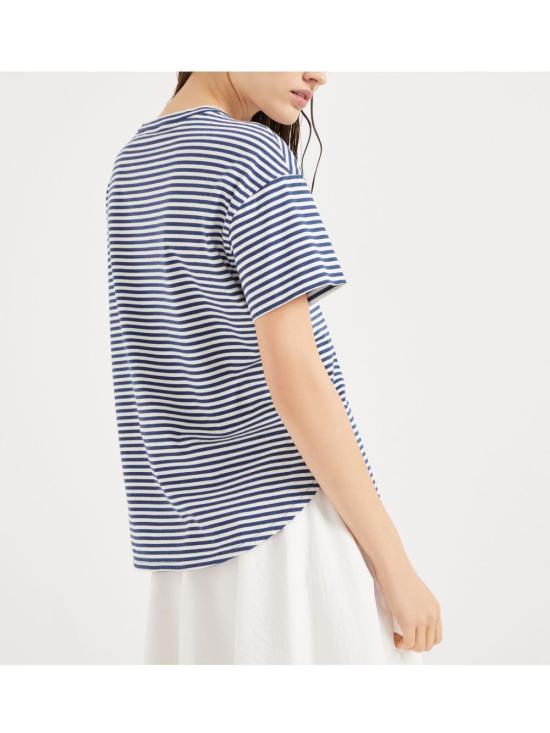 25SS 브루넬로 쿠치넬리 반팔 티셔츠 ML929HA820 C7047 - BRUNELLO CUCINELLI