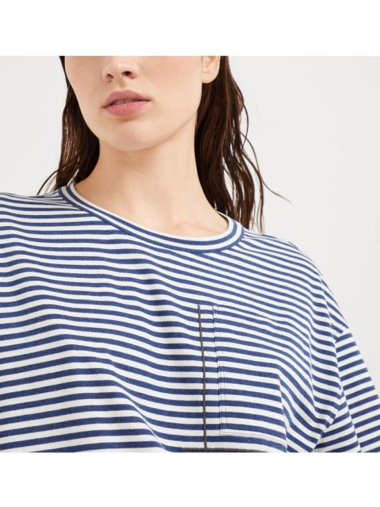 25SS 브루넬로 쿠치넬리 반팔 티셔츠 ML929HA820 C7047 - BRUNELLO CUCINELLI