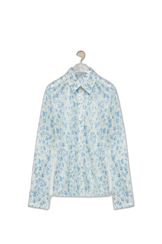 25FW 로에베 반팔 티셔츠 S359Y05XE7 2105 WHITEBLUE 2105 WHITE BLUE