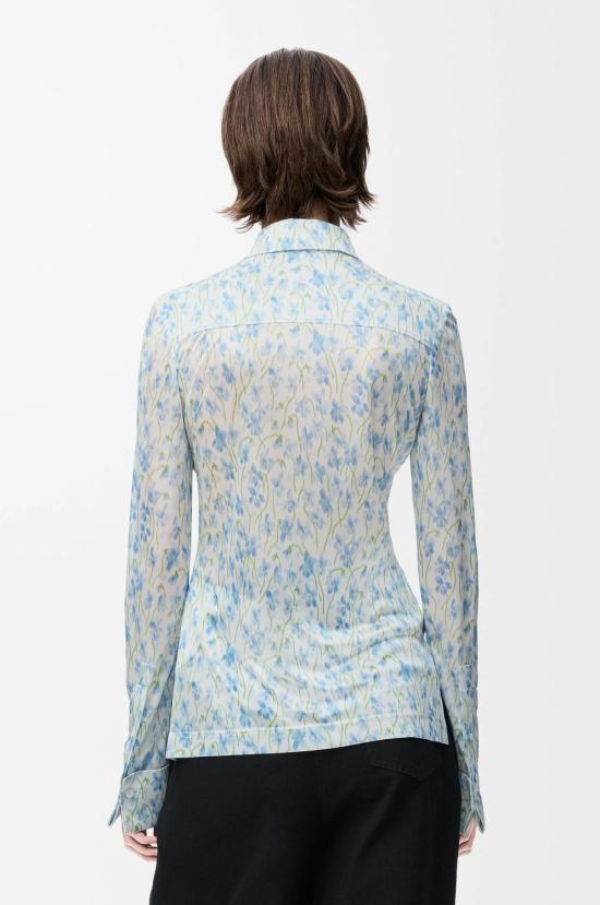 25FW 로에베 반팔 티셔츠 S359Y05XE7 2105 WHITEBLUE 2105 WHITE BLUE - LOEWE