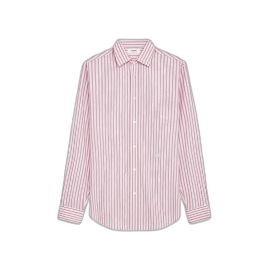  셀린느 긴팔 셔츠 2C9830988 CBC0 WHITERASPBERRY CBC0 WHITE RASPBERRY