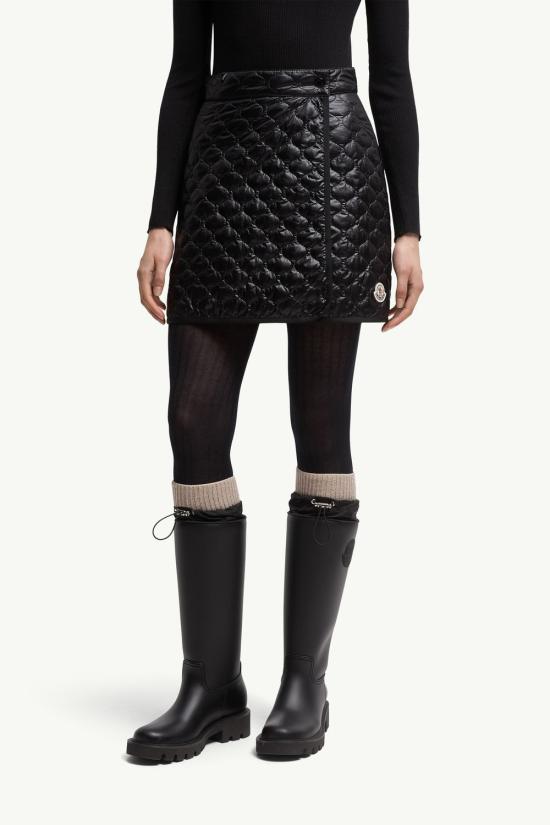 25FW 몽클레어 나일론 패딩 미니 스커트 K20932D00036597YG 999 BLACK - MONCLER