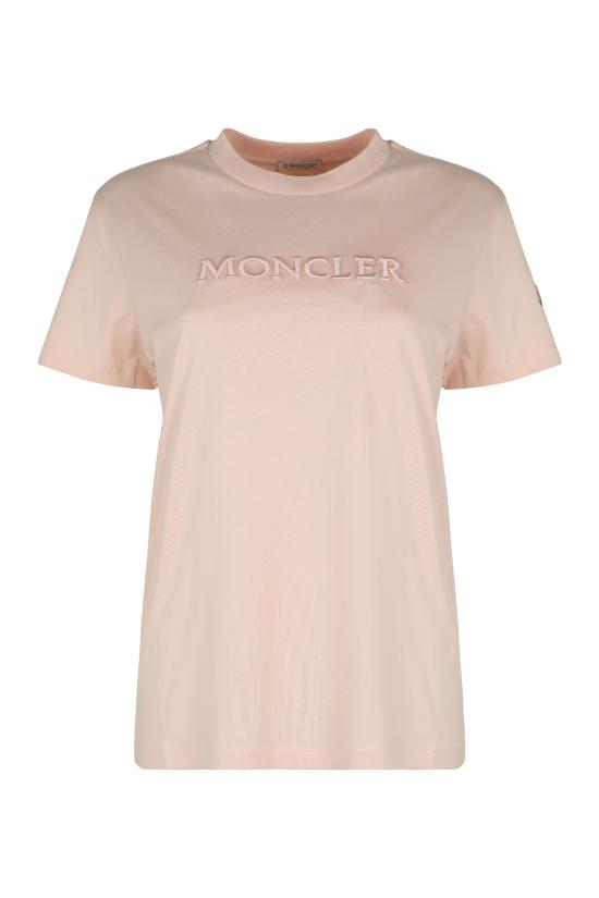 25FW 몽클레어 반팔 티셔츠 K20938C0001289AUO 519 PASTEL PINK