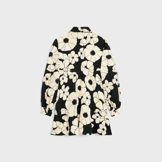 25SS 셀린느 미디 원피스 RR05H0O84 12NC NOIRCREME 12NC NOIR CREME - CELINE