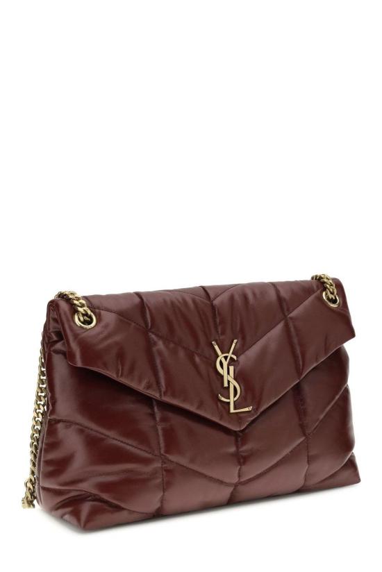 25FW 생로랑 루루 푸퍼 미디움 숄더백 577475AAFE1 6593 DARK RUBY - SAINT LAURENT