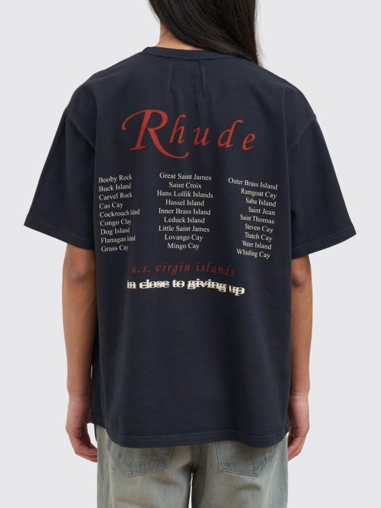 26SS 루드 반팔 티셔츠 RHPS26TT13012 6009 Black - RHUDE