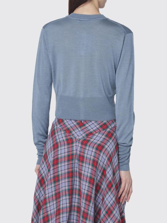 26SS 비비안웨스트우드 베아 크롭드 가디건 1803002UY001A K402 Blue - VIVIENNE WESTWOOD