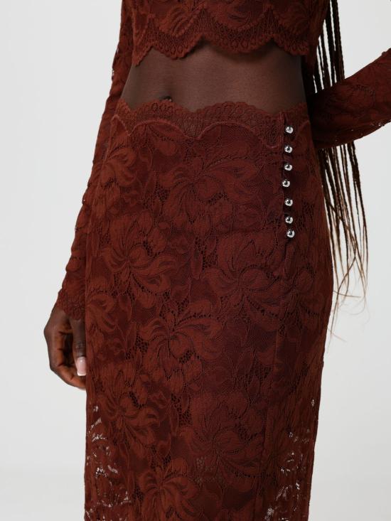 26SS 파코라반 롱 스커트 25HJJU598PA0170 P237 Brown - PACO RABANNE