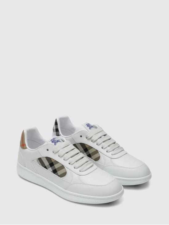 26SS 버버리 레더 체크 테라스 스니커즈 8108649 Nude - BURBERRY