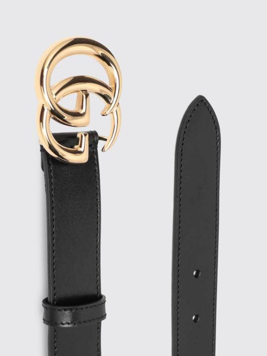 26SS 구찌 GG 마몽 씬 벨트 4145160YA0G 1000 Black - GUCCI