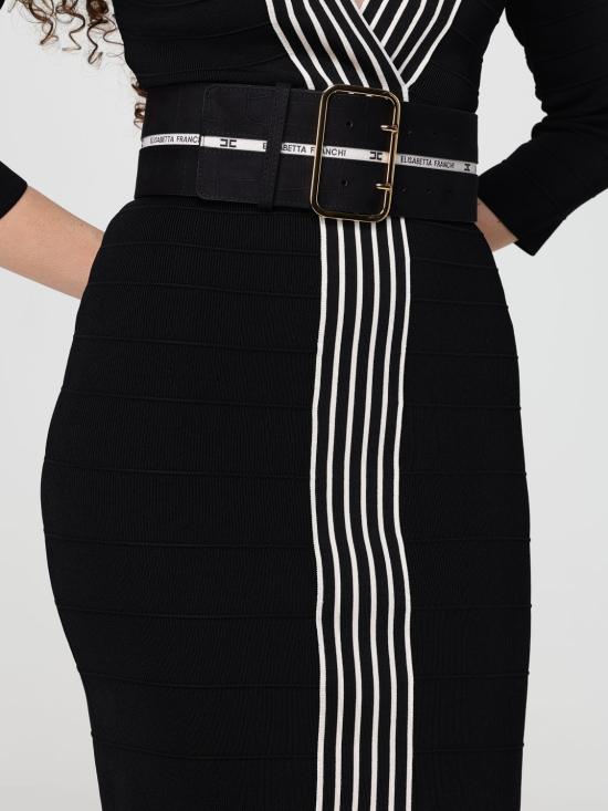 26SS 엘리자베타프랜치 롱 원피스 AM01S61E2 685 Black - ELISABETTA FRANCHI