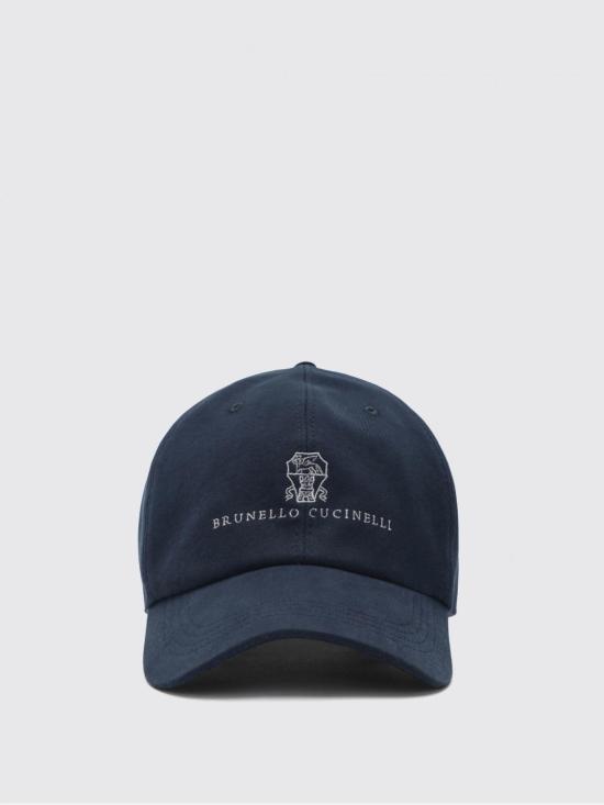 26SS 브루넬로 쿠치넬리 로고 자수 베이스볼 캡 M252D9850 CKL84 Navy - BRUNELLO CUCINELLI