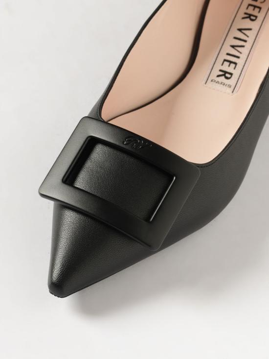 26SS 로저비비에 고메틴 래커드 버클 발레리나 플랫 RVW57527920NK0 B999 Black - ROGER VIVIER