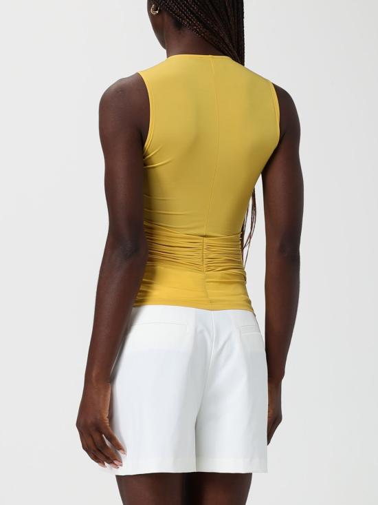 26SS 엘리자베타프랜치 민소매 티셔츠 TO03761E2 EV4 Yellow - ELISABETTA FRANCHI