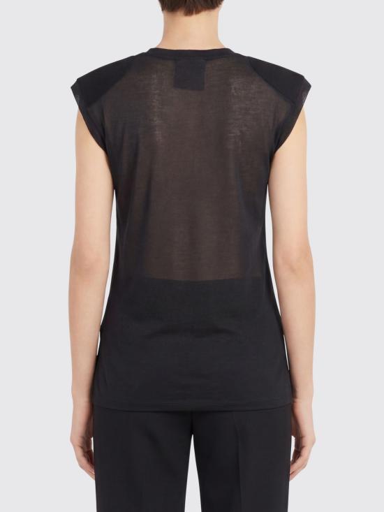 26SS 세미쿠튀르 반팔 티셔츠 Y6SJ52 Y69 Black - SEMI-COUTURE