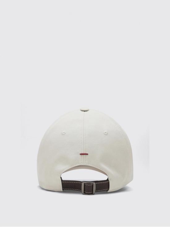 26SS 브루넬로 쿠치넬리 로고 자수 베이스볼 캡 M252D9850 CIY08 White - BRUNELLO CUCINELLI
