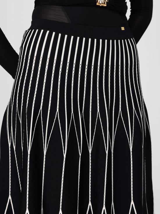 26SS 엘리자베타프랜치 미디 스커트 GK31S62E2 685 Black - ELISABETTA FRANCHI