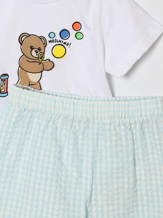 26SS [키즈] 모스키노 오버롤 MUG01SLZE10 83675 Blue - MOSCHINO