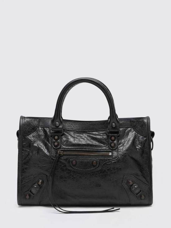 26SS 발렌시아가 르 시티 스몰 백 볼케닉 락 8114422ABEK 1000 Black