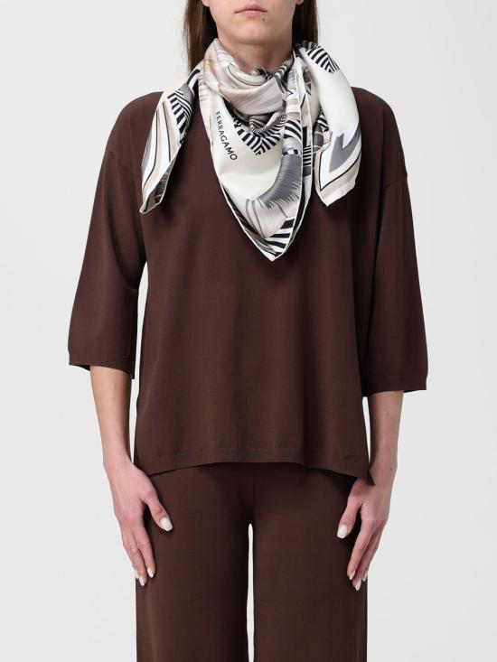 26SS 살바토레 페라가모 머플러/스카프 310227 789958 001 Ivory - SALVATORE FERRAGAMO