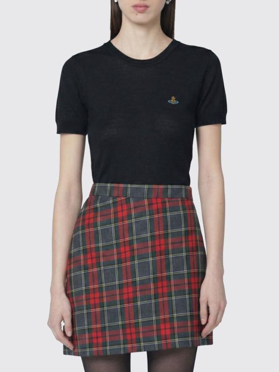 26SS 비비안웨스트우드 베아 니트 반소매 스웨터 1803002QY001A N402 Black