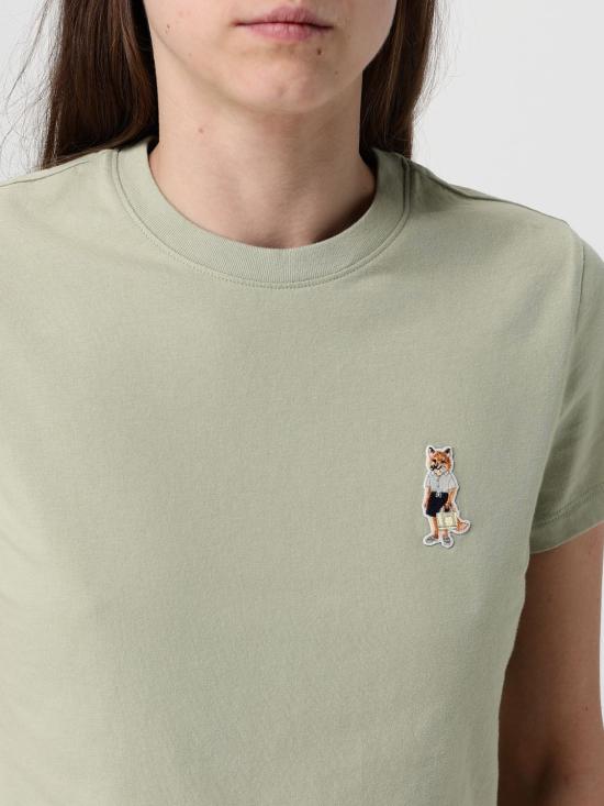 26SS 메종키츠네 드레스드 폭스 베이비 티셔츠 QW00113KJ7026 0451 Green - MAISON KITSUNE