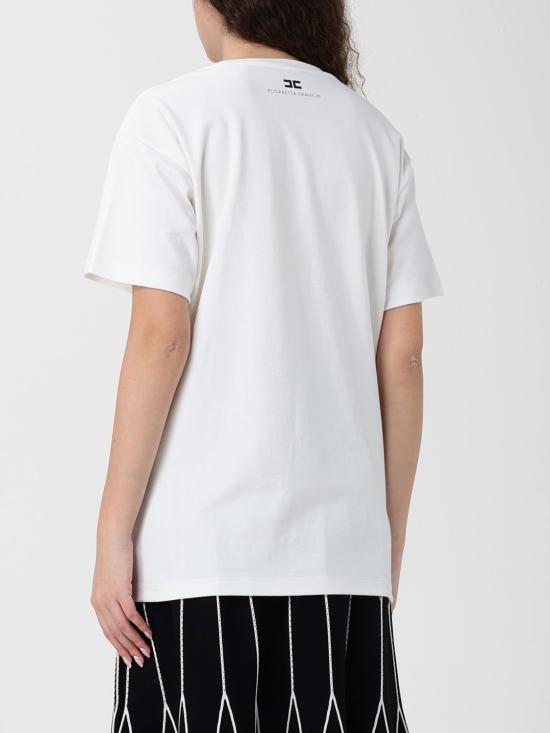26SS 엘리자베타프랜치 반팔 티셔츠 MA67P61E2 270 White - ELISABETTA FRANCHI