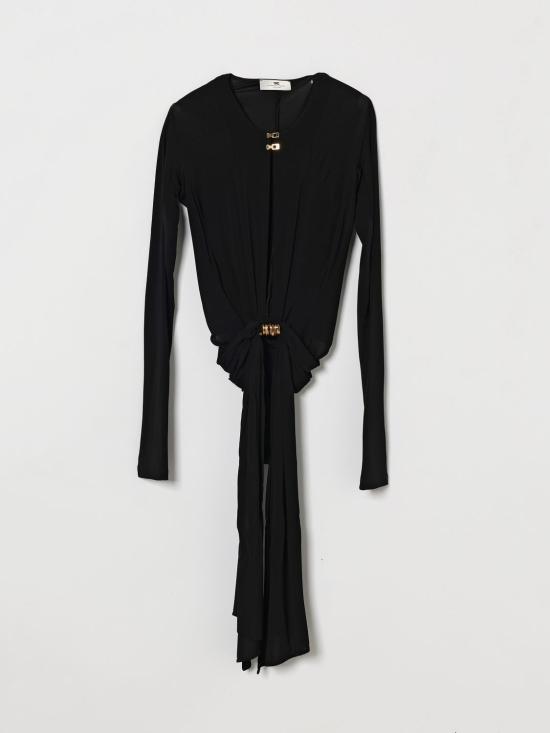 26SS 엘리자베타프랜치 긴팔 티셔츠 BO02462E2 110 Black - ELISABETTA FRANCHI