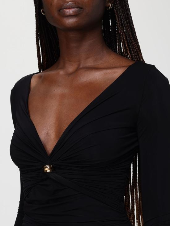 26SS 엘리자베타프랜치 긴팔 티셔츠 MD02962E2 110 Black - ELISABETTA FRANCHI