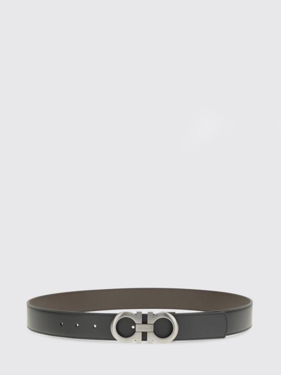 26SS 살바토레 페라가모 간치니 레더 벨트 675542 464231 017 Black - SALVATORE FERRAGAMO