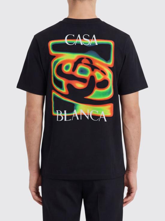 26SS 카사블랑카 반팔 티셔츠 MSP26JTS00106 Black - CASABLANCA