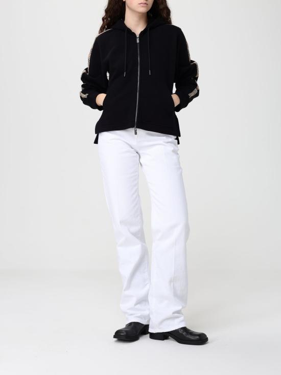 26SS 버버리 체크 트리밍 코튼 지퍼 후디 8121158 Black - BURBERRY