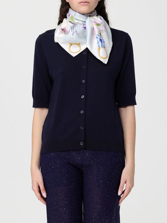 26SS 살바토레 페라가모 머플러/스카프 310225 789917 003 Gnawed Blue - SALVATORE FERRAGAMO