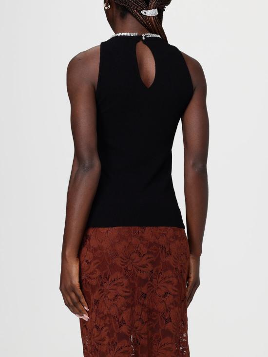 26SS 파코라반 민소매 티셔츠 26PMTO185ML0334 P001 Black - PACO RABANNE