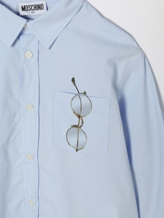 26SS [키즈] 모스키노 셔츠 HUC01YLLA10 40213 Blue - MOSCHINO
