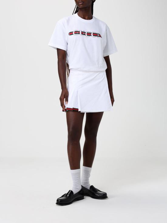 26SS 구찌 숏 스커트 846659ZAJP1 9000 White - GUCCI