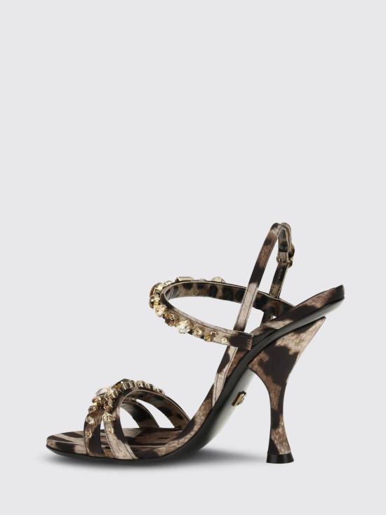 26SS 돌체앤가바나 레오파드 프린트 새틴 뮬 CR1930A0079 HY13M Multicolor - DOLCE & GABBANA