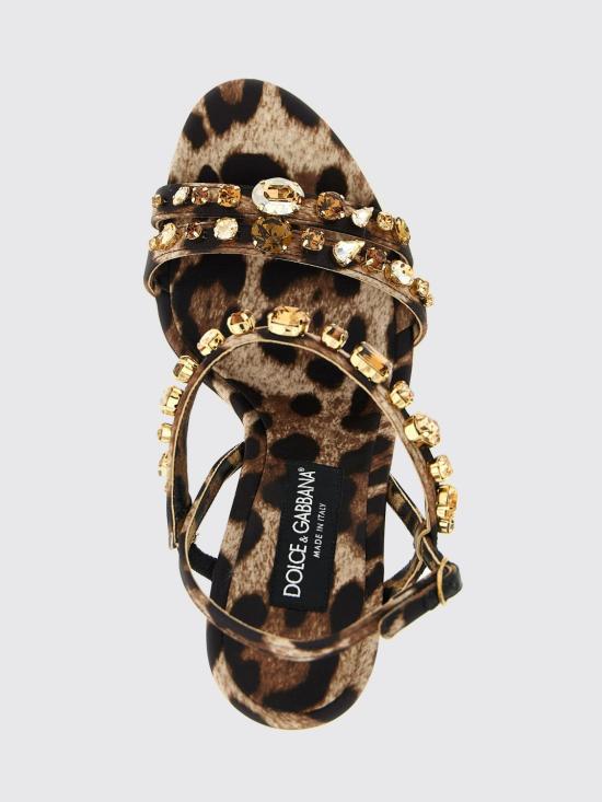 26SS 돌체앤가바나 레오파드 프린트 새틴 뮬 CR1930A0079 HY13M Multicolor - DOLCE & GABBANA