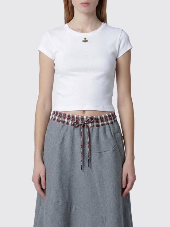 26SS 비비안웨스트우드 베이비 페루 티셔츠 1G010019J009C A401 White