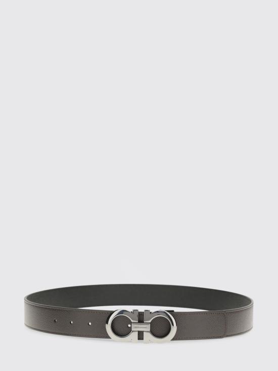 26SS 살바토레 페라가모 가죽 벨트 689112 085 Dark - SALVATORE FERRAGAMO