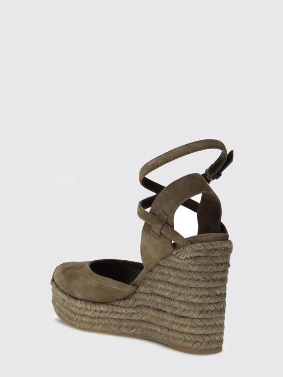 26SS 브루넬로 쿠치넬리 프레셔스 루프 스웨이드 에스파드리유 웨지 MZSFG3150 C8921 Mud - BRUNELLO CUCINELLI