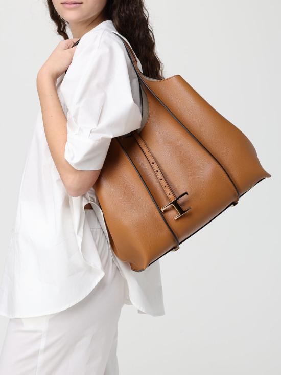 26SS 토즈 T 타임리스 미니 쇼핑백 XBWTSBA0300Q8E S410 Brown - TODS