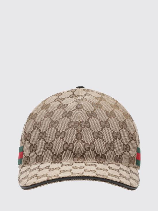 26SS 구찌 웹 디테일 GG 캔버스 베이스볼 캡 200035KQWBG 9864 Camel - GUCCI