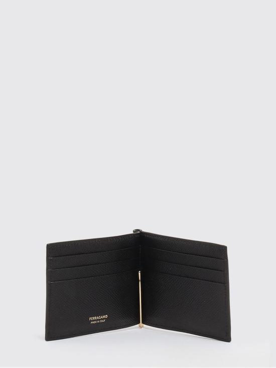 26SS 살바토레 페라가모 간치니 머니클립 반지갑 661475 001 Black - SALVATORE FERRAGAMO