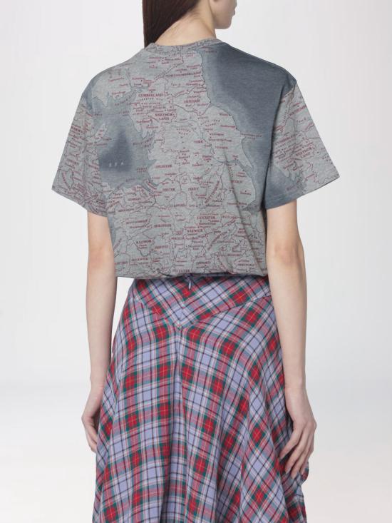26SS 비비안웨스트우드 반팔 티셔츠 3G01004RJ001M P001 Grey - VIVIENNE WESTWOOD